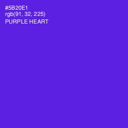 #5B20E1 - Purple Heart Color Image